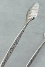 Load image into Gallery viewer, Rare pair of right-angle arm sterling sugar tongs, Stephen Adams, London, 1802