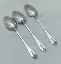 Load image into Gallery viewer, Three Irish Provincial sterling Celtic-point teaspoons, Carden Terry, Cork, 1780s-90s