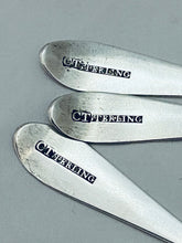 Load image into Gallery viewer, Three Irish Provincial sterling Celtic-point teaspoons, Carden Terry, Cork, 1780s-90s