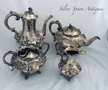 Load image into Gallery viewer, Colonial NSW interest Four piece English silver teaset, Hayne &amp; Cater, London, 1853
