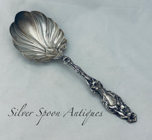 Load image into Gallery viewer, Large Sterling &#39;Lily&#39; Berry/Casserole Spoon, Whiting Manf Co, 1902-1904