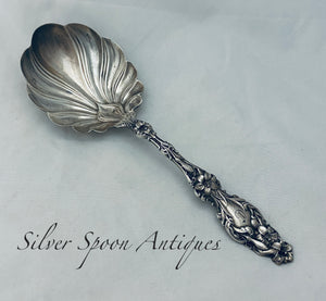 Large Sterling 'Lily' Berry/Casserole Spoon, Whiting Manf Co, 1902-1904