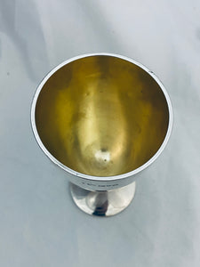 English Sterling Silver Goblet, Chester, 1923