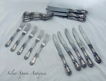 Load image into Gallery viewer, American Sterling Fork and Knife setting for 10, 'Burgundy' pattern, Reed &amp; Barton