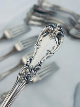 Load image into Gallery viewer, American Sterling Fork and Knife setting for 10, 'Burgundy' pattern, Reed &amp; Barton