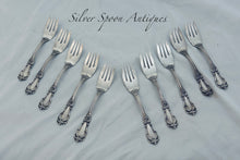 Load image into Gallery viewer, Set of 10 American sterling salad forks, 'Burgundy' pattern, Reed and Barton