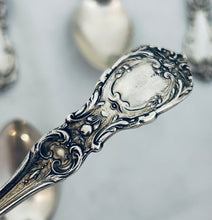 Load image into Gallery viewer, Set of 8 American sterling teaspoons, 'Burgundy' pattern, Reed and Barton