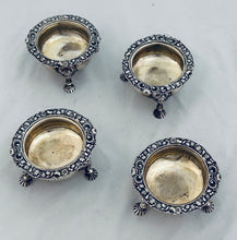 Load image into Gallery viewer, Set of four large English Georgian Salts, William Barret II, London, 1818