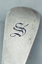 Load image into Gallery viewer, English sterling silver basting spoon, GC, London, 1800
