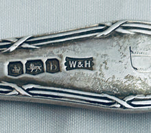 Load image into Gallery viewer, Setting for 12 English 'Ribbon and Reed' pattern, Mappin and Webb, Sheffield, 1919