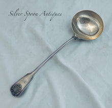 Load image into Gallery viewer, English sterling fiddle, shell and thread soup ladle, Walker and Tolhurst, London, 1894