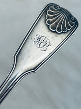 Load image into Gallery viewer, English sterling fiddle, shell and thread soup ladle, Walker and Tolhurst, London, 1894
