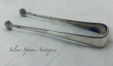 Load image into Gallery viewer, Rare pair of Irish cast Sugar Tongs, Daniel Popkins, Dublin, 1760s-70s