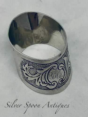 New Zealand Colonial Sterling Serviette Ring, Littlejohn & Sons, Wellington, c.1890s