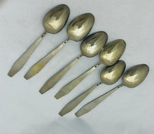 Load image into Gallery viewer, Set of 6 Soviet Era solid silver teaspoons, 1960s