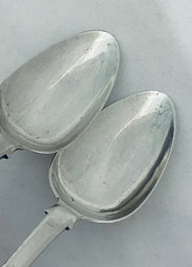 Pair of Chinese Export Silver Dessert Spoons, Yatshing, Canton, c.1825