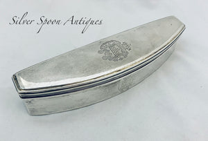 Noble English Sterling silver box, Edward Farrell, London, 1827