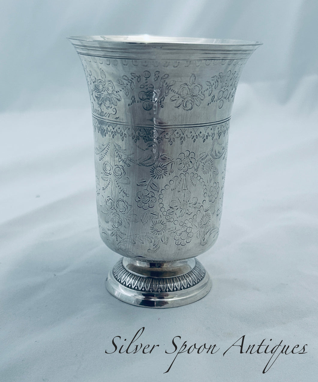 Large French Silver Beaker, 1819-1838