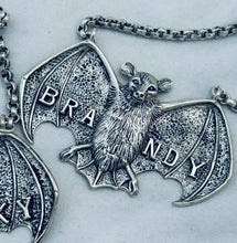 Load image into Gallery viewer, Rare pair of Colonial Bat Wine Labels, HH, Hong Kong, 1880s