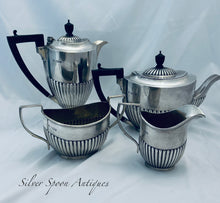 Load image into Gallery viewer, Four Piece English Sterling Silver Tea &amp; Coffee Set, Charles Boyton &amp; Son Ltd, London, 1913