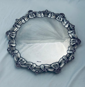 A good heavy English sterling tea set and tray, Sheffield, Henry Atkin, 1913-1914
