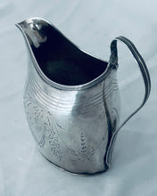 Load image into Gallery viewer, Georgian Sterling Bright-Cut Milk Jug, Thomas Wallis II, London, 1798