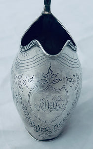 Georgian Sterling Bright-Cut Milk Jug, Thomas Wallis II, London, 1798