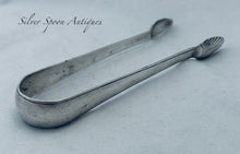 Load image into Gallery viewer, Scottish Provincial Sterling Tongs, Thomas Davie, Greenock, c.1820