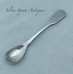 Scarce English Provincial Silver Mustard Spoon, York, James Barber & William Whitwell, 1821