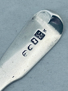 Scarce English Provincial Silver Mustard Spoon, York, James Barber & William Whitwell, 1821