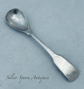 Rare Provincial English Sterling Mustard Spoon, George Lowe, Chester, 1807