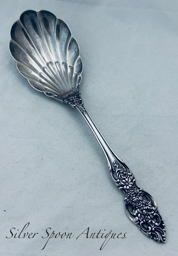 Large American Sterling Serving Spoon, 'Vienna' pattern, Reed and Barton