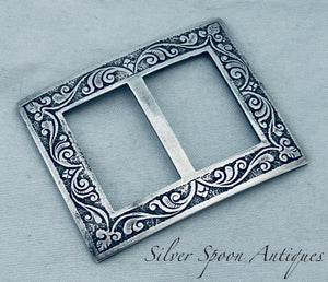 Vintage Ceylonese Silver Belt Buckle