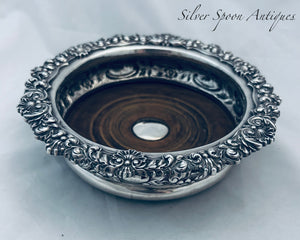 Georgian Sterling Wine Coaster, Creswick & Co, Sheffield, 1821