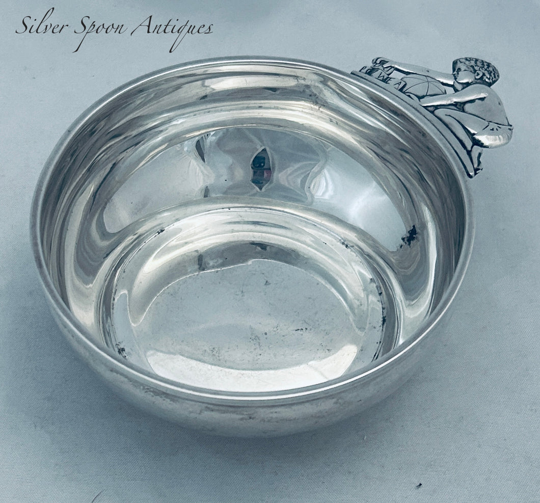 American sterling child's bowl/porringer, Revere Silversmiths, c.1930s