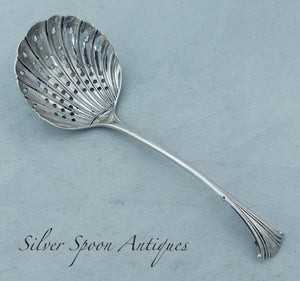 English sterling Onslow pattern sifter spoon, Dixon & Sons, Sheffield, 1902