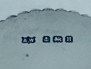Boxed pair of English sterling Card Holders, A Wilcox, Birmingham, 1932