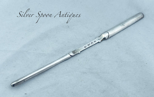 Indian Colonial Silver Marrow Scoop, Francis Dormieux, Calcutta, 1817
