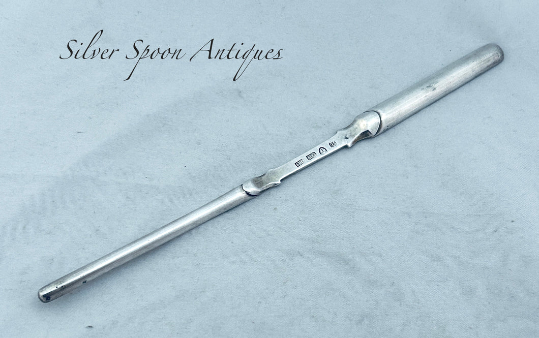 Indian Colonial Silver Marrow Scoop, Francis Dormieux, Calcutta, 1817