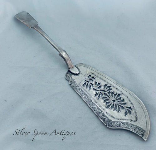 Indian Colonial Silver Fish Slice, Twentyman and Co, Calcutta, 1836-1853