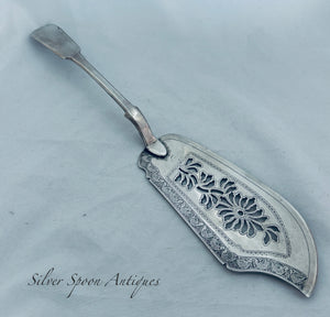Indian Colonial Silver Fish Slice, Twentyman and Co, Calcutta, 1836-1853
