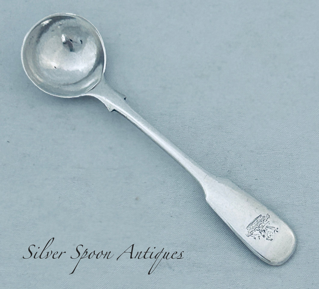 Indian Colonial Salt Spoon, Hamilton & Co, Calcutta, c.1850s-70s