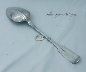 Georgian Irish Rat-tail Basting Spoon, Philip Weekes, Dublin, 1833