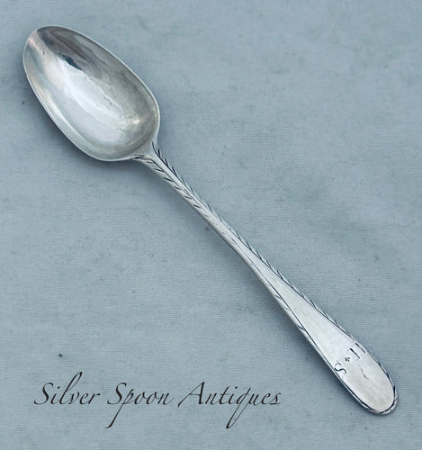 Irish Provincial Feather-Edge Teaspoon, Carden Terry, Cork, c.1770s
