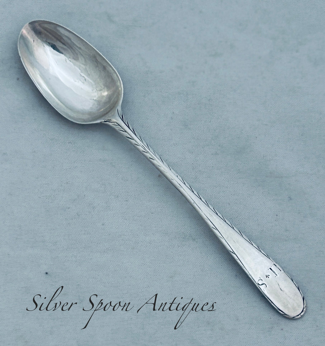 Irish Provincial Feather-Edge Teaspoon, Carden Terry, Cork, c.1770s