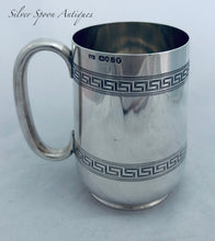 Load image into Gallery viewer, Victorian sterling pint mug, Wilkinson, London, 1869