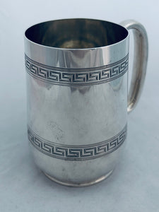 Victorian sterling pint mug, Wilkinson, London, 1869