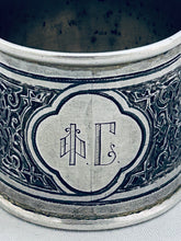 Load image into Gallery viewer, Russian Niello and Silver Serviette Ring, 1875
