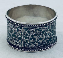 Load image into Gallery viewer, Russian silver and niello serviette ring, c.1908-1918