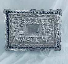 Load image into Gallery viewer, Indian Silver Tray with Village Scenes, Calcutta, c.1900-1920